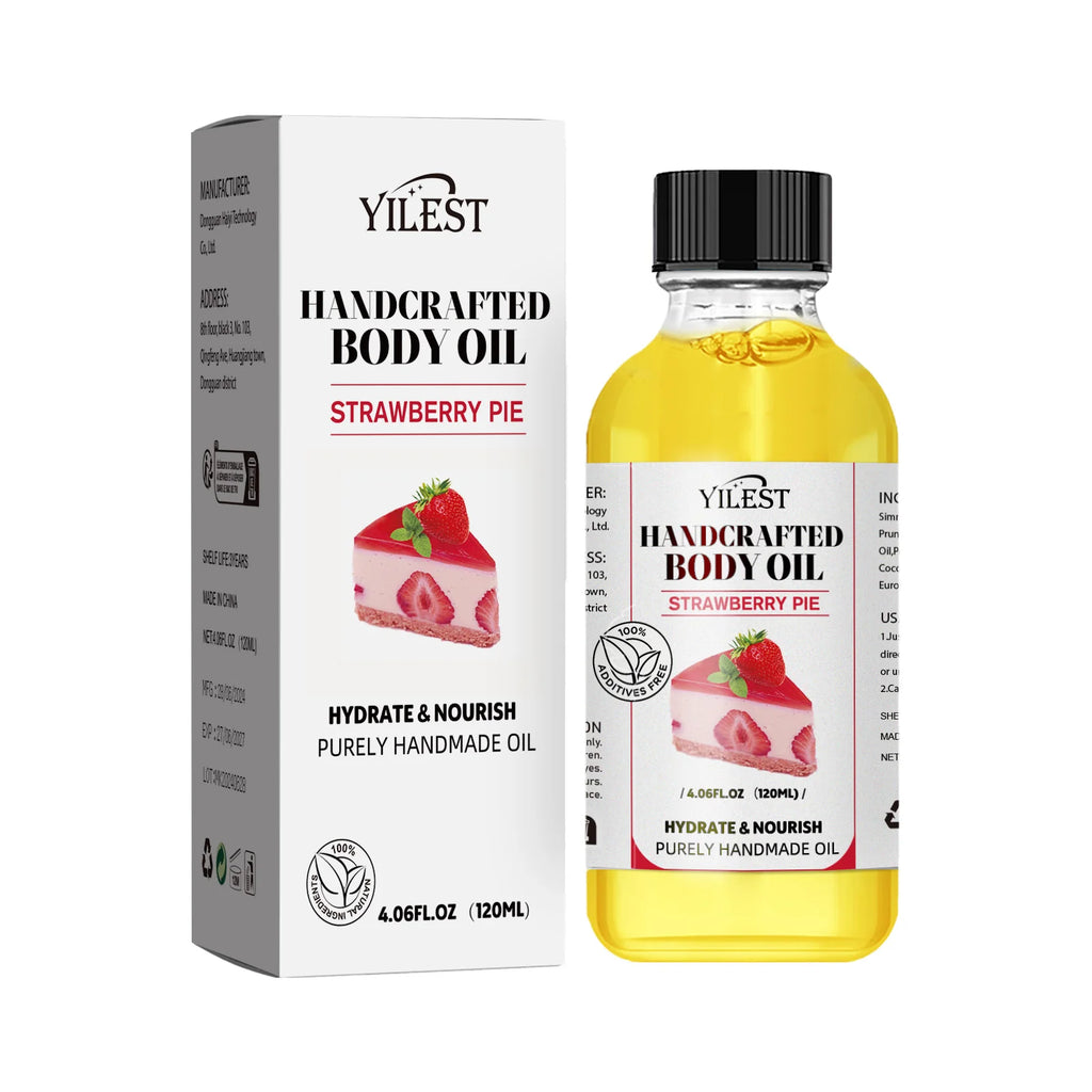 Stress Relief Body Oil with Vanilla - Deeply Moisturizes & Soothes Muscles, Herbal Formula for Relaxing Bath & Massage.